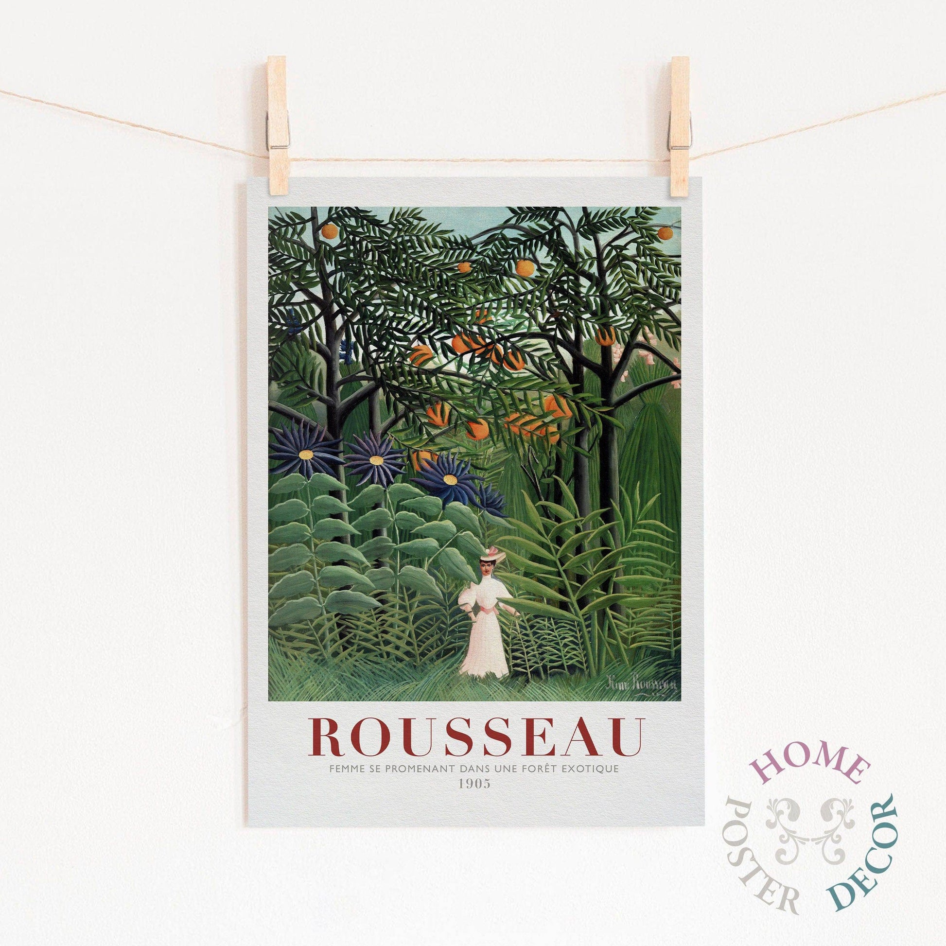 Henri Rousseau - Woman Walking in an Exotic Forest (1905), Fine Art Print