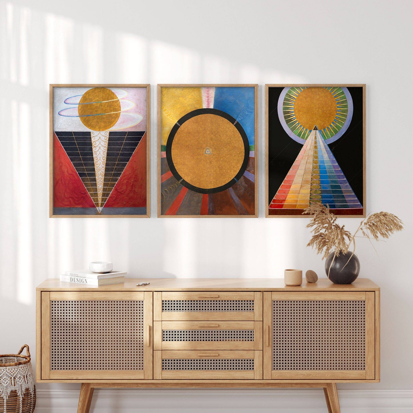 Hilma Af Klint, Set of 3 Posters, Altarpiece series, The Humanity reaching to divinity, Union Art, Beyond the visible