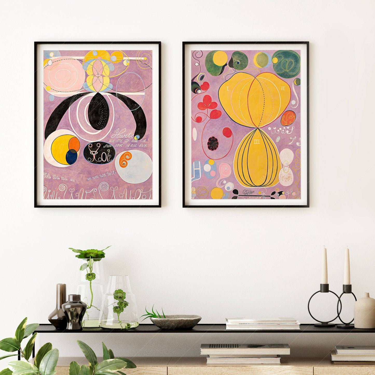 Hilma Af Klint - The Ten Largest and Adulthood, Set of 2 Wall Art