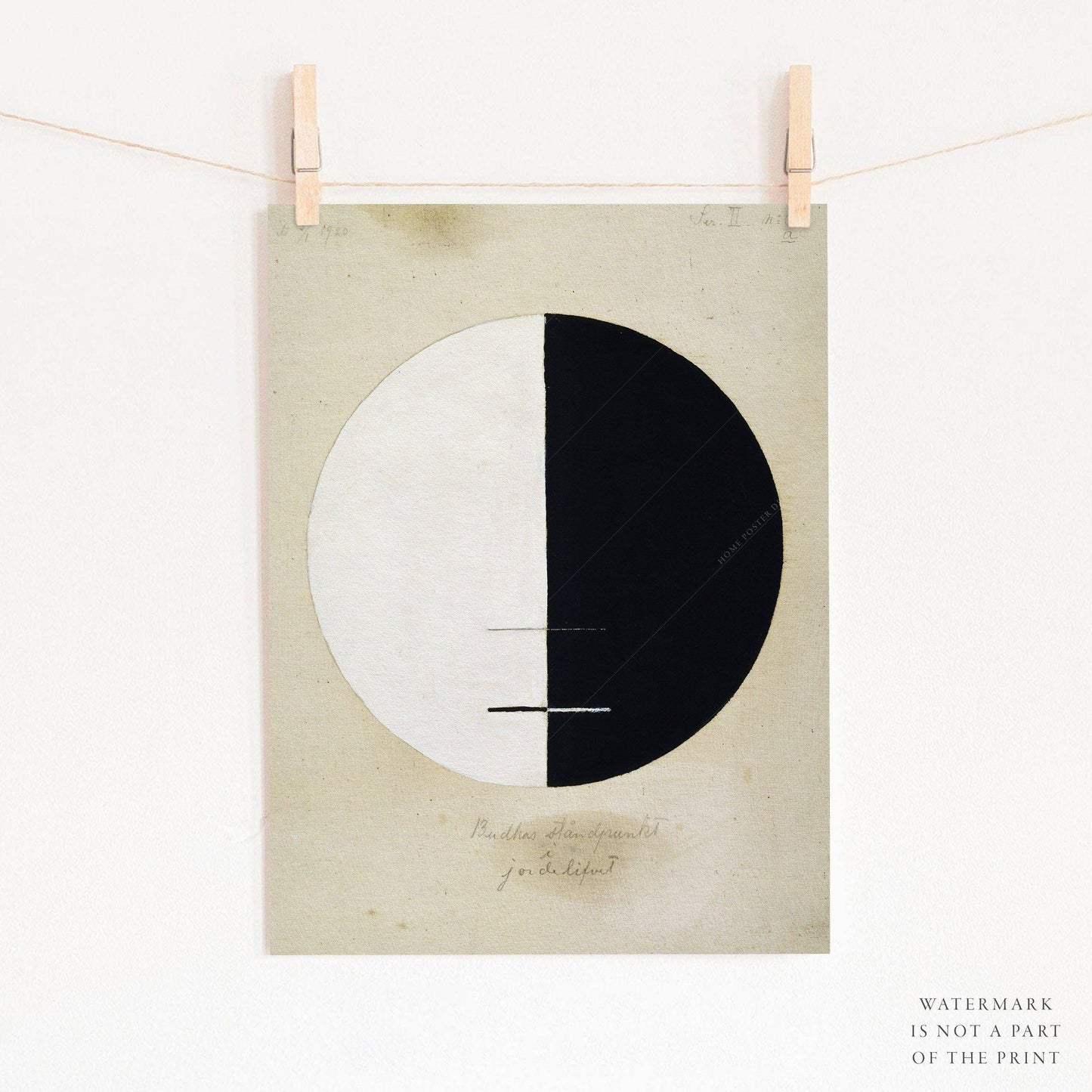 Hilma af Klint, Buddha's Standpoint In The Earthly Life No 3, Half Circle