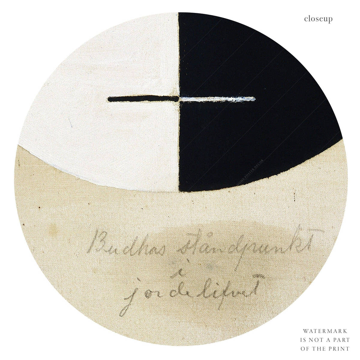 Hilma af Klint, Buddha's Standpoint In The Earthly Life No 3, Half Circle