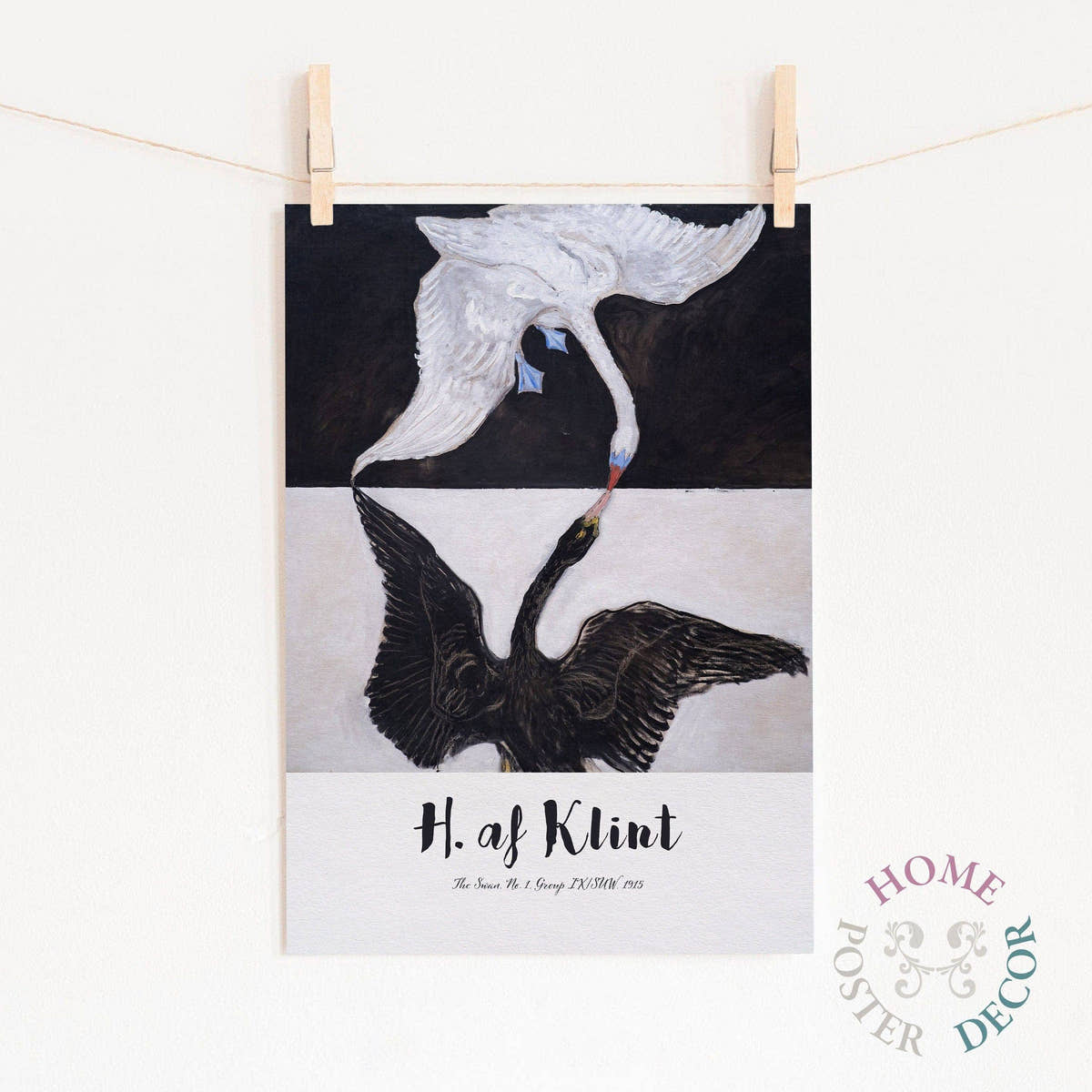 Hilma af Klint print, The Swan, Birds Wall Art