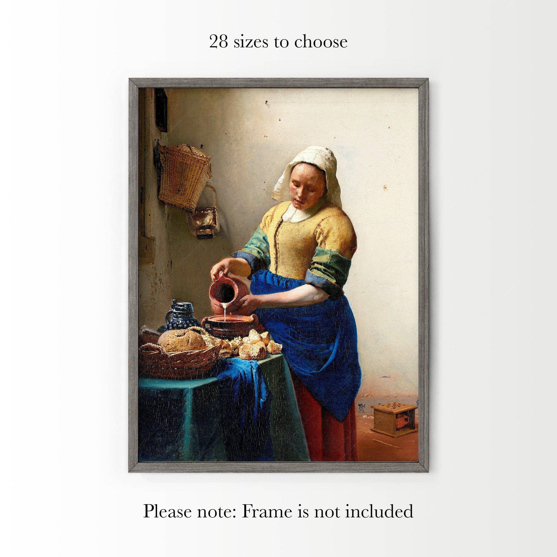 Johannes Vermeer, The Milkmaid Print, Fine Art Print