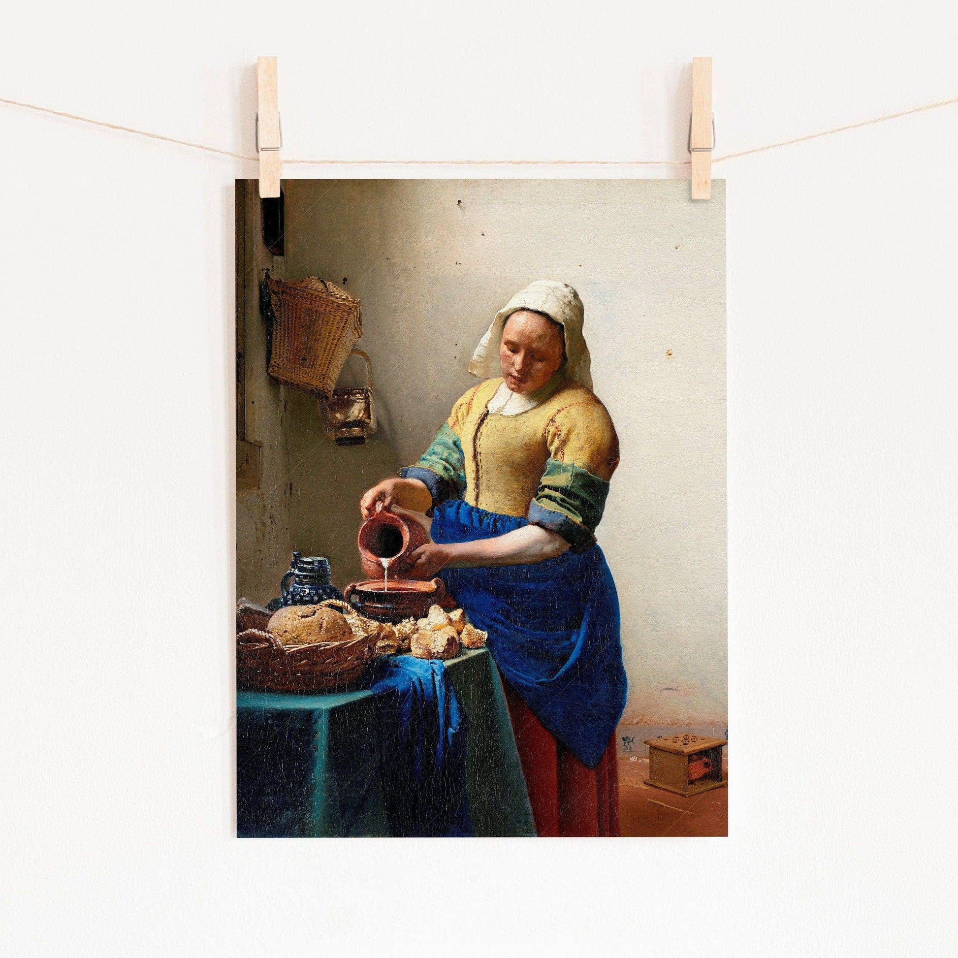 Johannes Vermeer, The Milkmaid Print, Fine Art Print