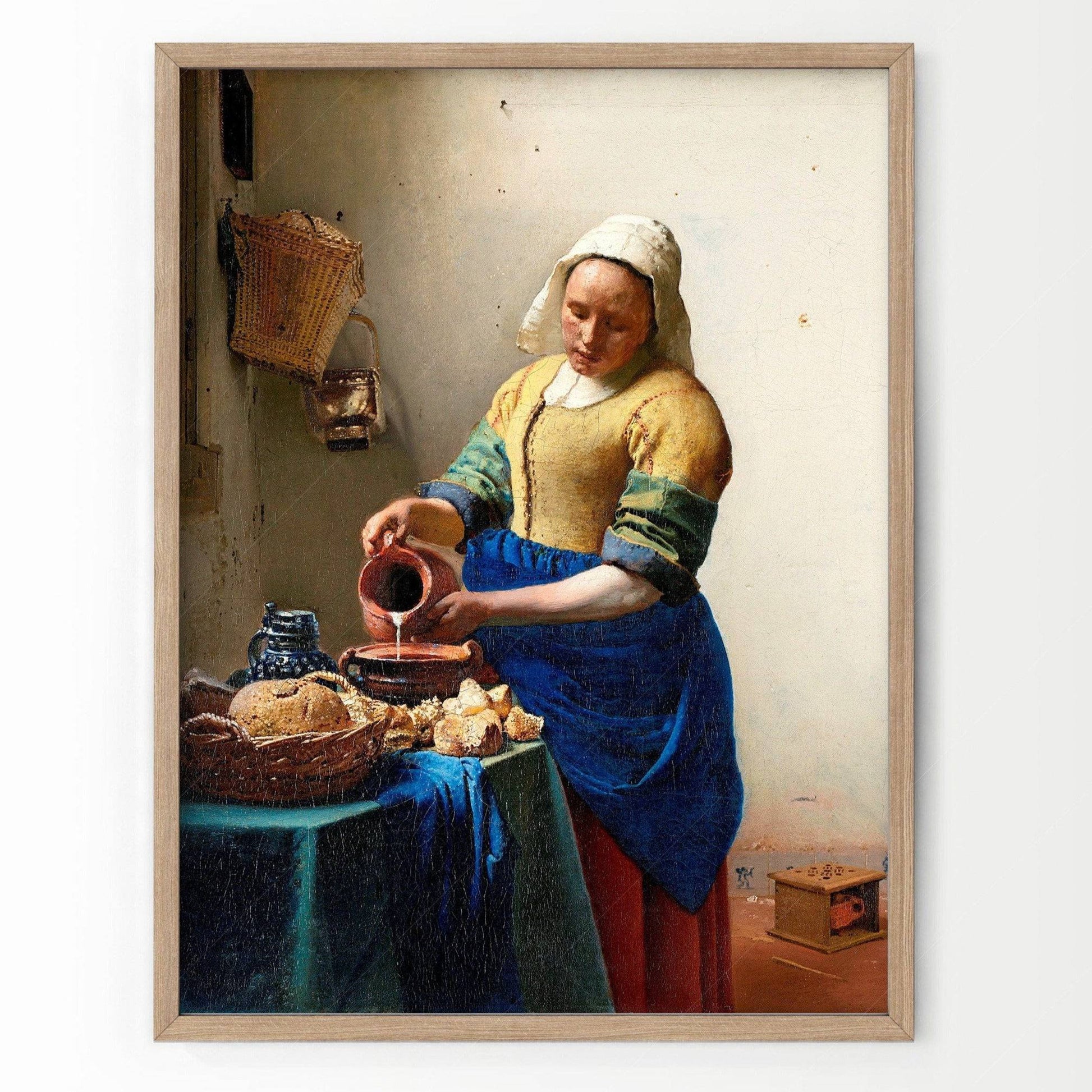 Johannes Vermeer, The Milkmaid Print, Fine Art Print