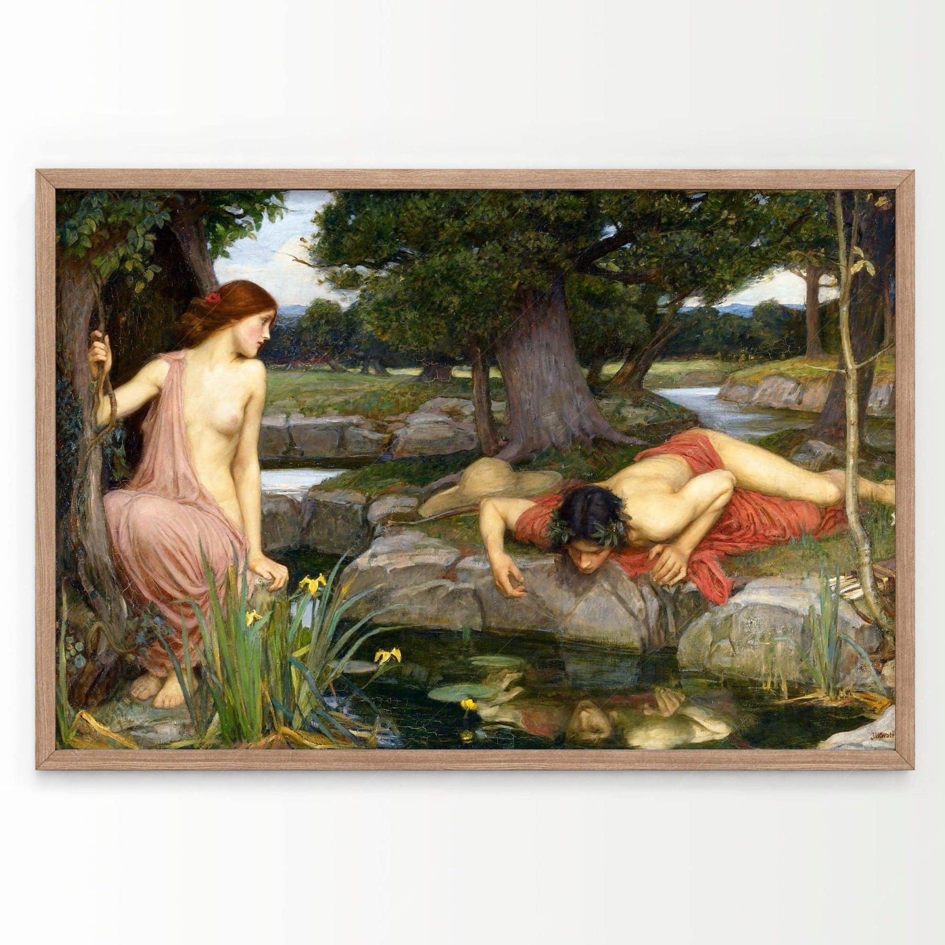 John William Waterhouse, Echo and Narcissus, Fine Art Print