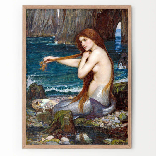 John William Waterhouse, Mermaid Figure Wall Art, Fine Art Print