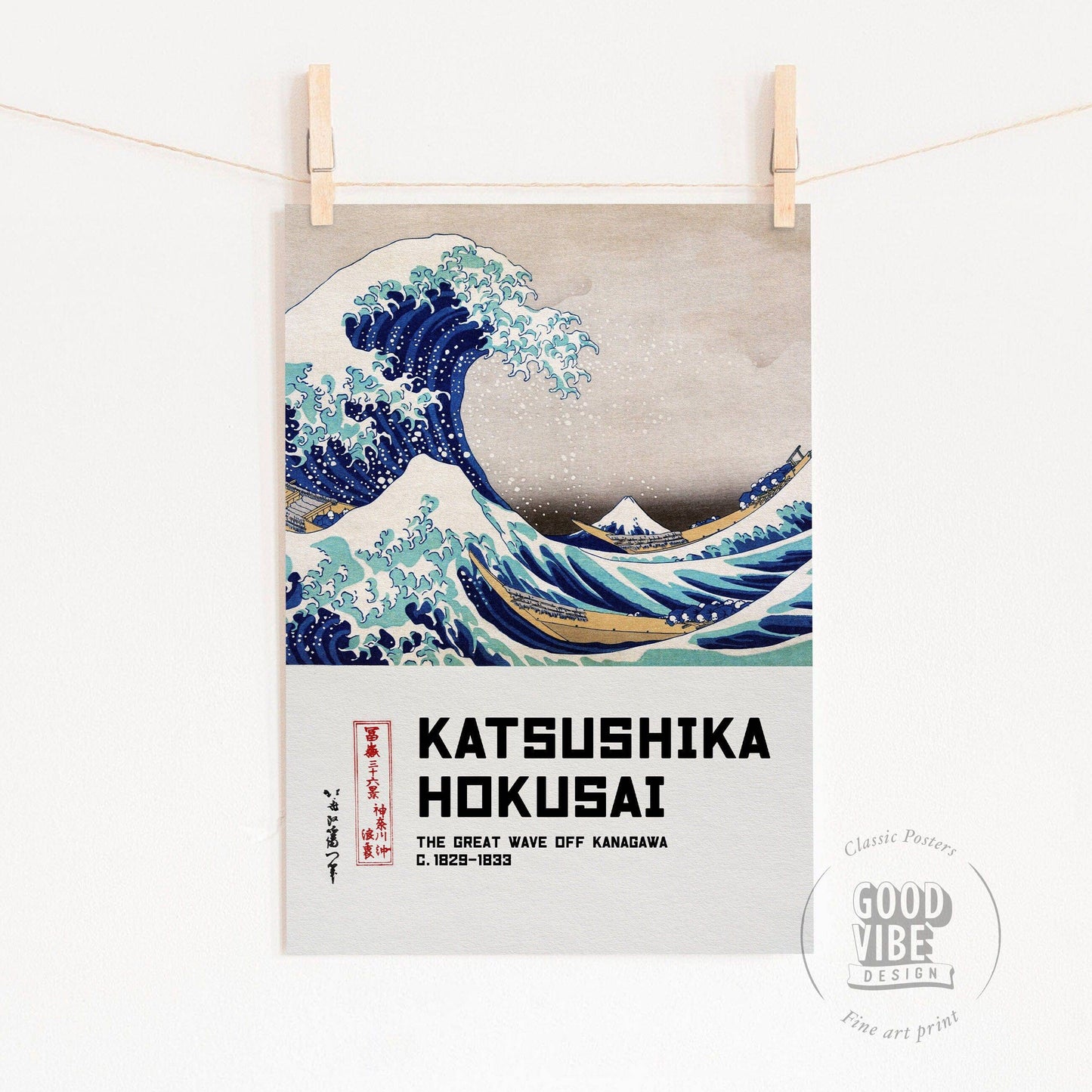 Katsushika Hokusai, The Great Wave off Kanagawa, Fine ARt Print