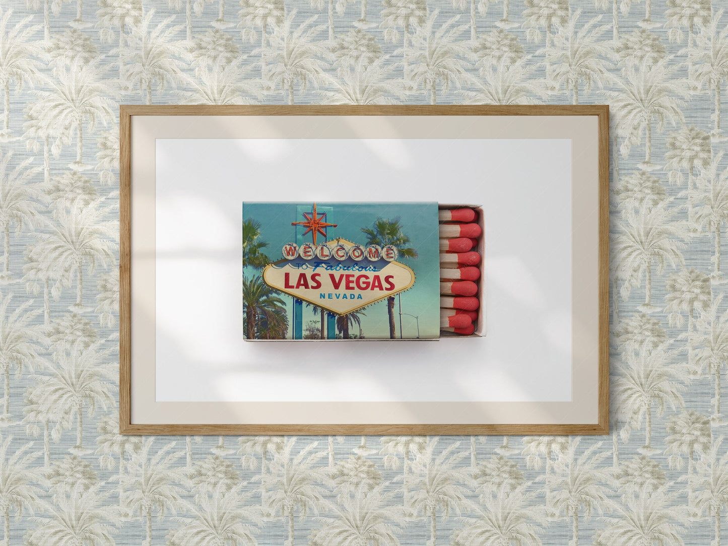 Las Vegas Poster, Iconic sign Welcome to Fabulous Las Vegas, Matchbox Print