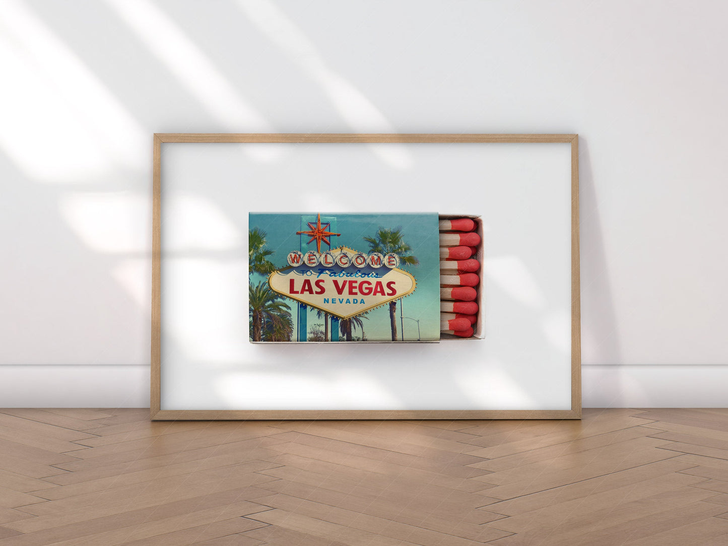 Las Vegas Poster, Iconic sign Welcome to Fabulous Las Vegas, Matchbox Print