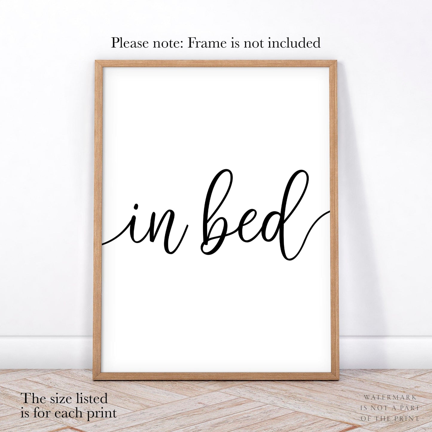 Lets Stay in Bed, Set of 3 wall art, Minimalist Poster