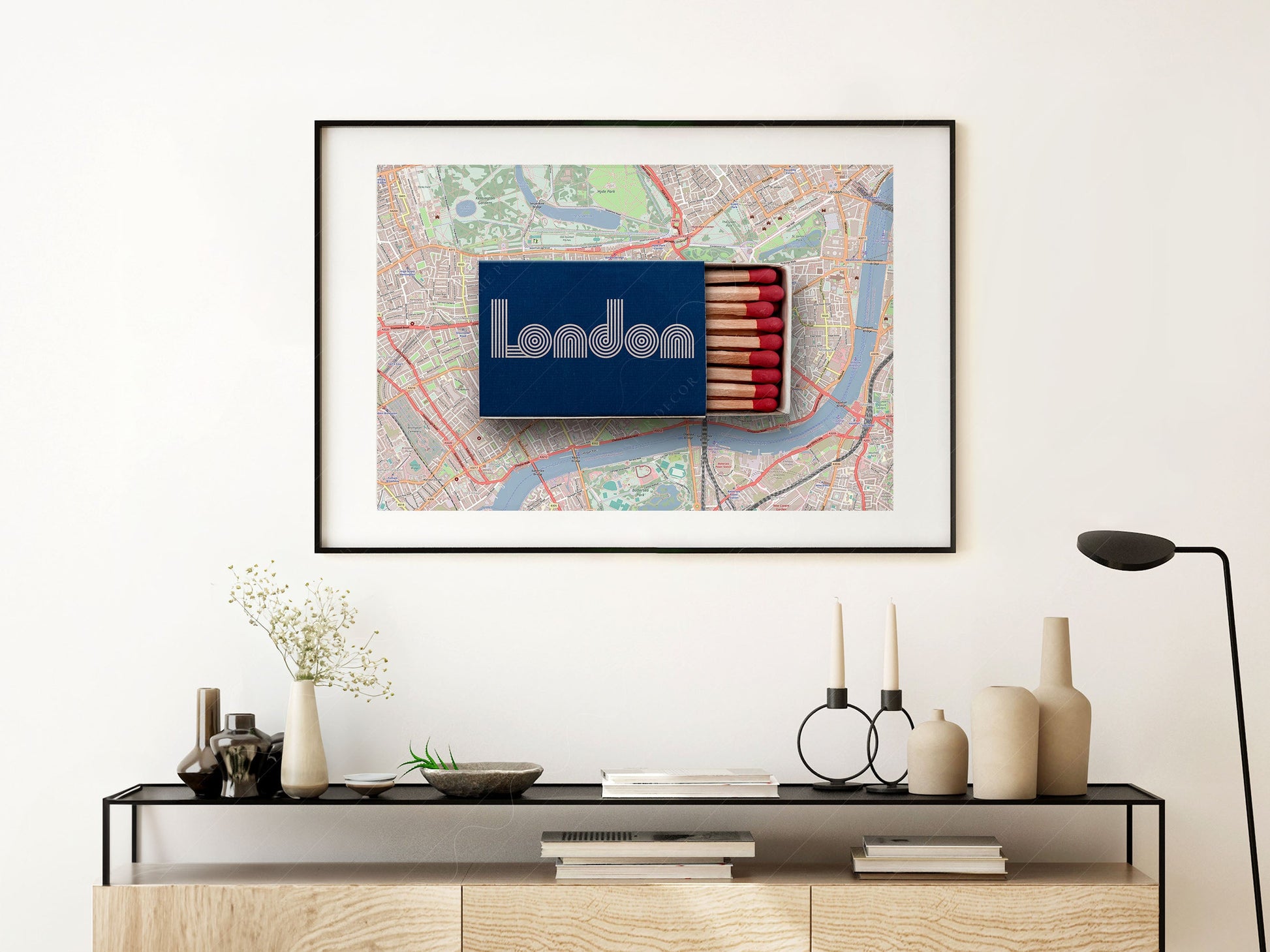 London Print, Matchbox Photo, Map City Wall Art