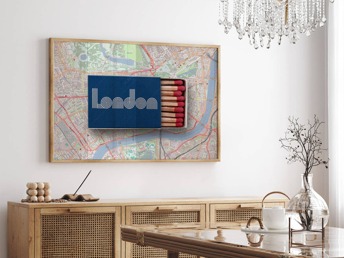 London Print, Matchbox Photo, Map City Wall Art