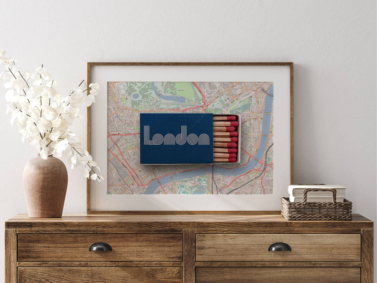 London Print, Matchbox Photo, Map City Wall Art