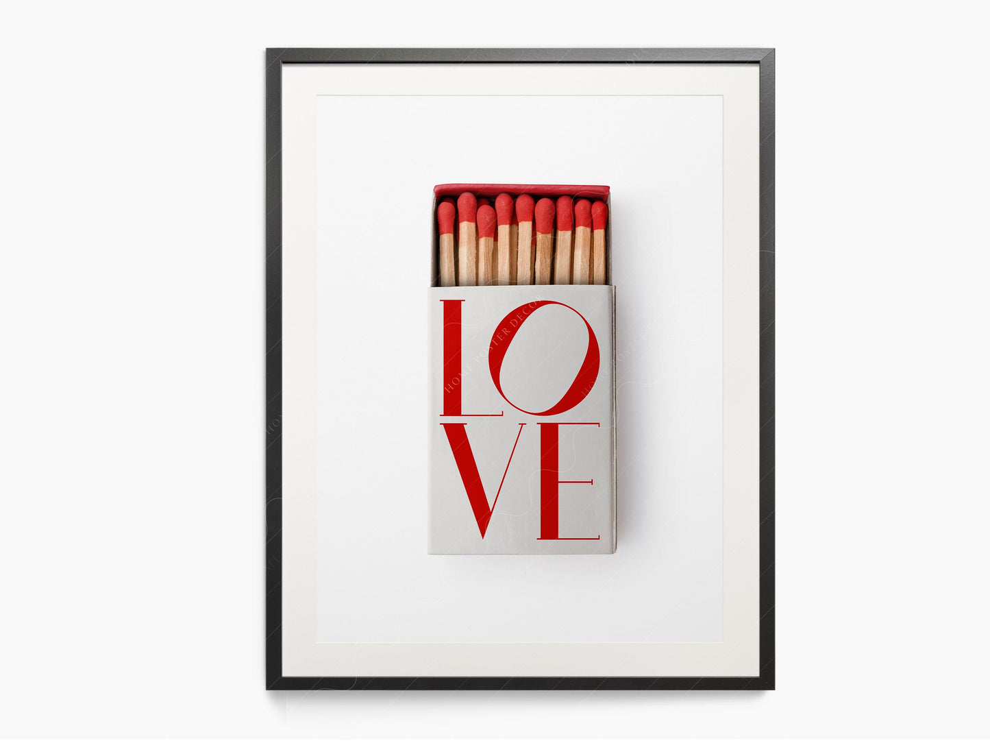 Love Poster, Vintage Matchbox, Gift for couple