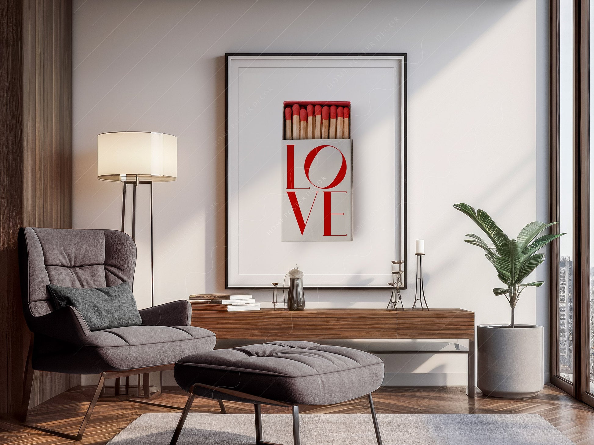 Love Poster, Vintage Matchbox, Gift for couple