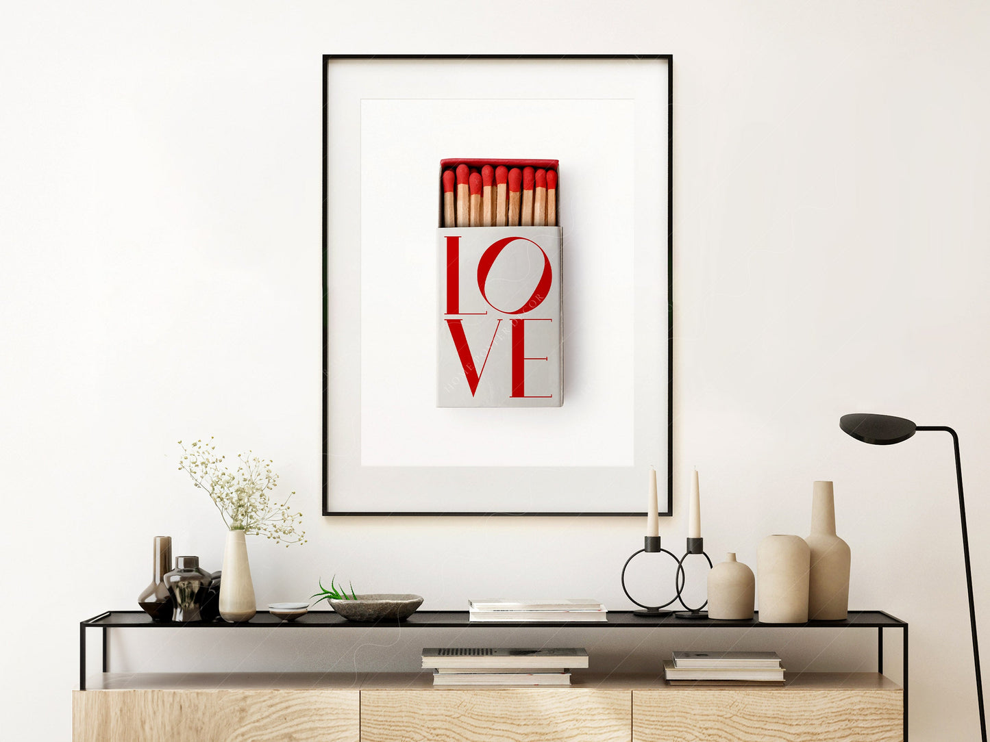 Love Poster, Vintage Matchbox, Gift for couple