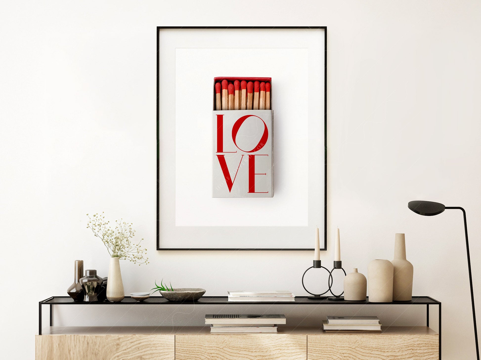 Love Poster, Vintage Matchbox, Gift for couple