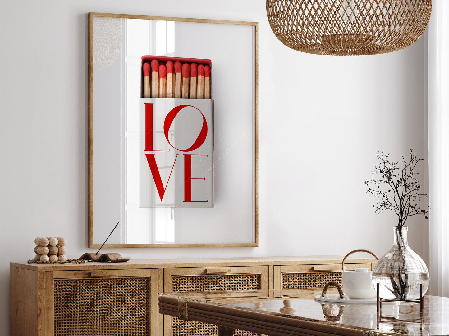 Love Poster, Vintage Matchbox, Gift for couple