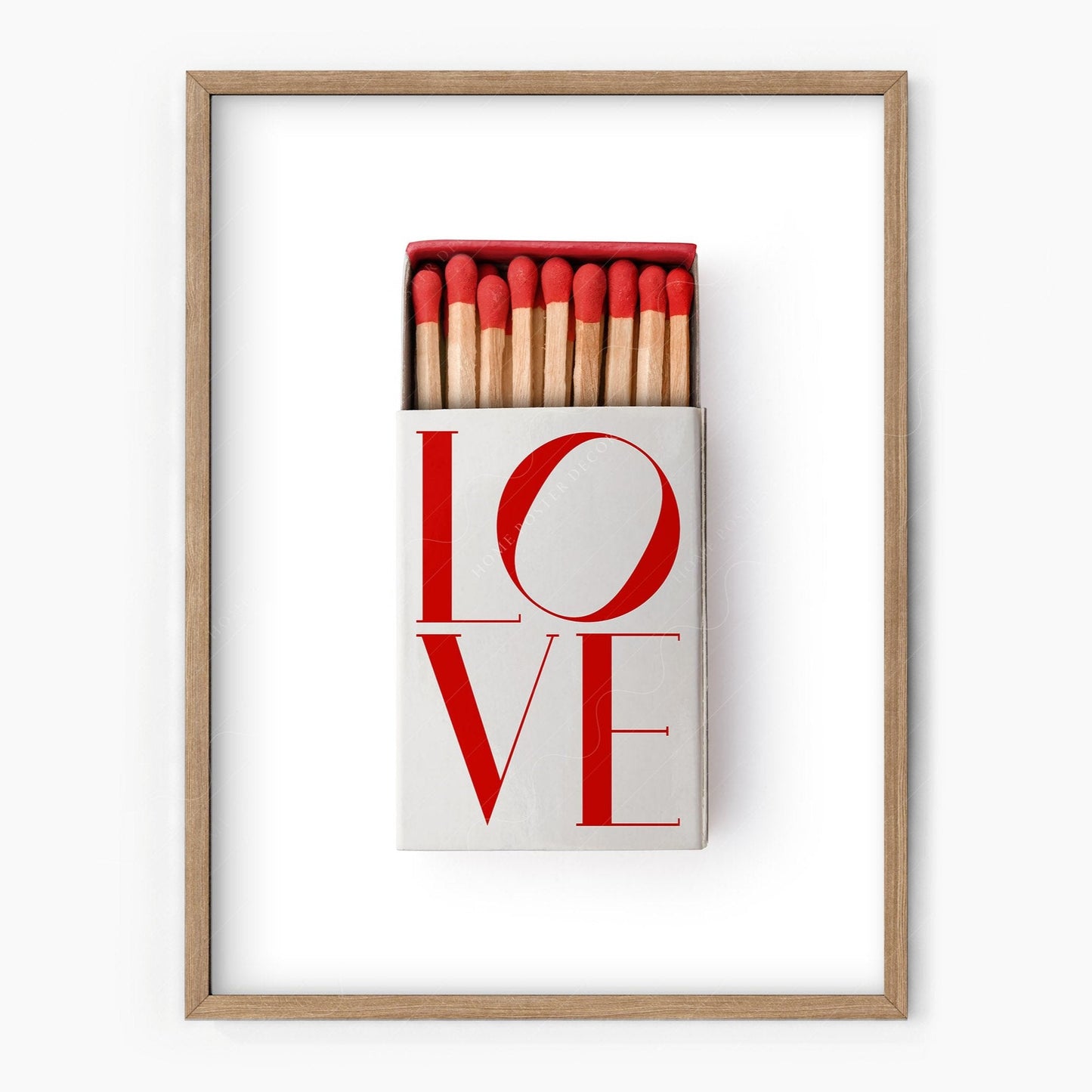 Love Poster, Vintage Matchbox, Gift for couple