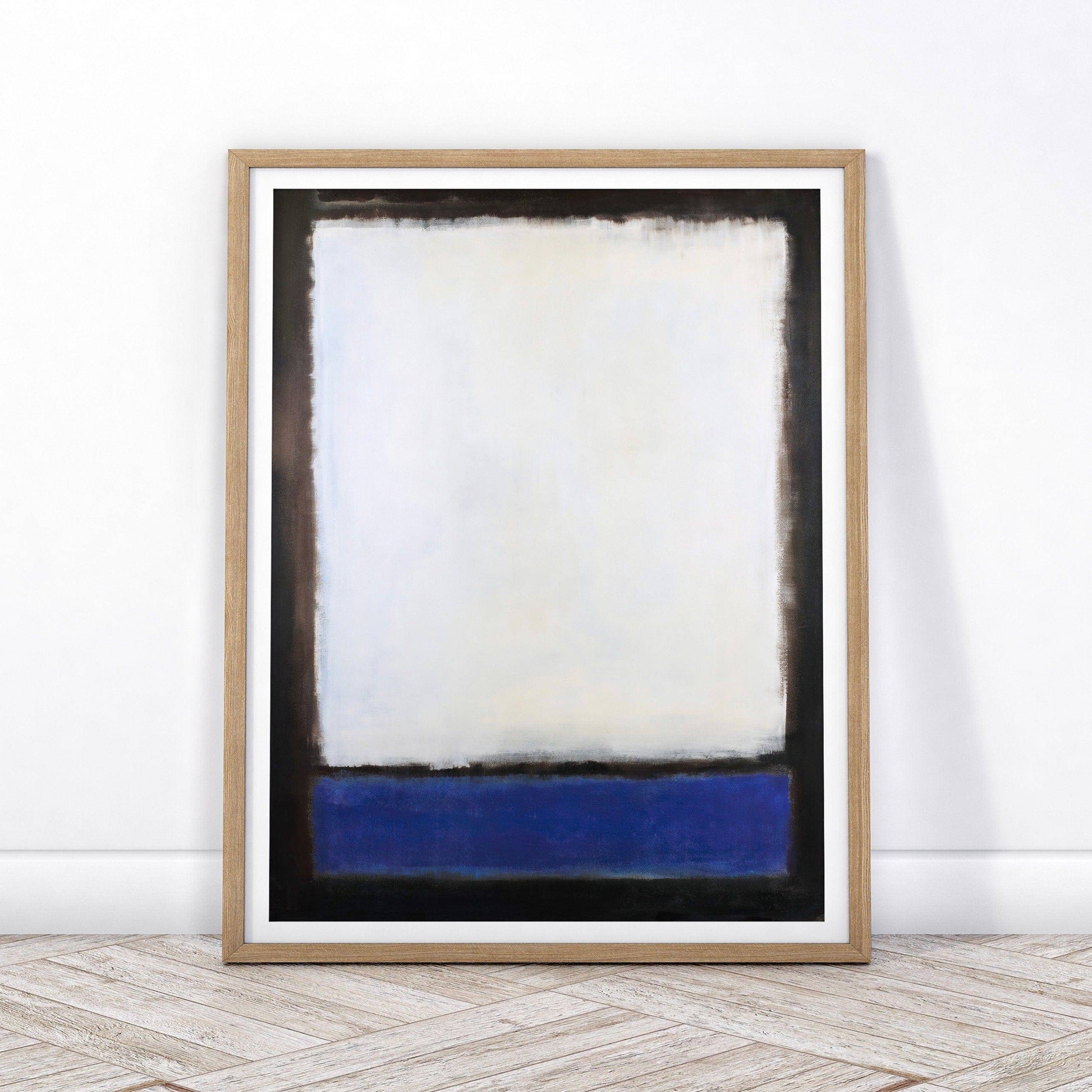 Mark Rothko Poster, Untitled Painting, Bleu and White