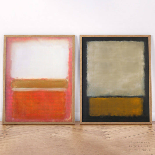 Mark Rothko Poster, Untitled Painting, Set of 2 Wall Art