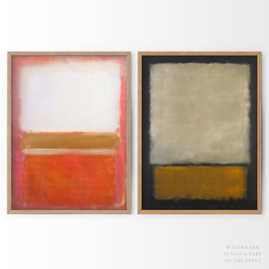 Mark Rothko Poster, Untitled Painting, Set of 2 Wall Art