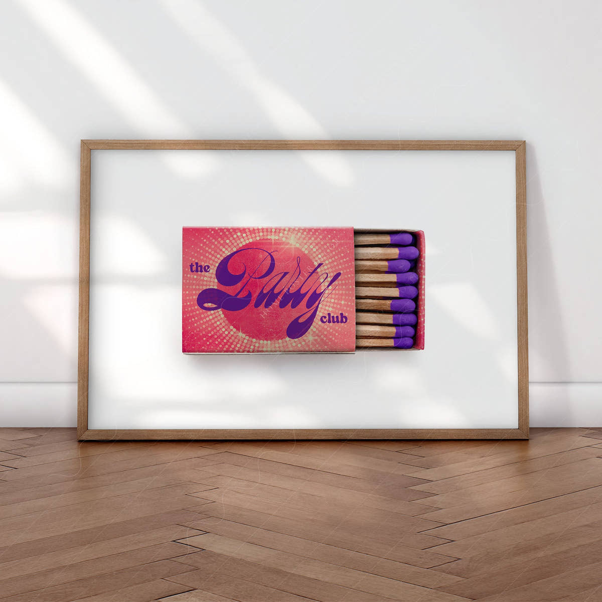 Matchbox Print, Disco ball party, Gift for friend