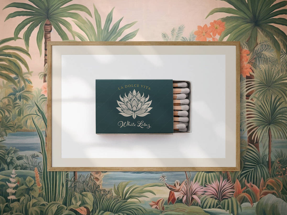 Matchbox photography, La dolce vita, White Lotus, Wall art for living room