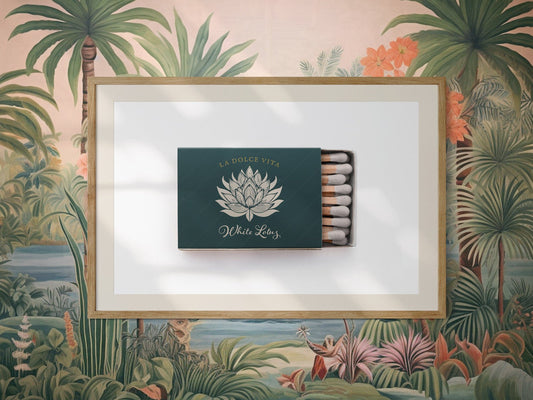 Matchbox photography, La dolce vita, White Lotus, Wall art for living room