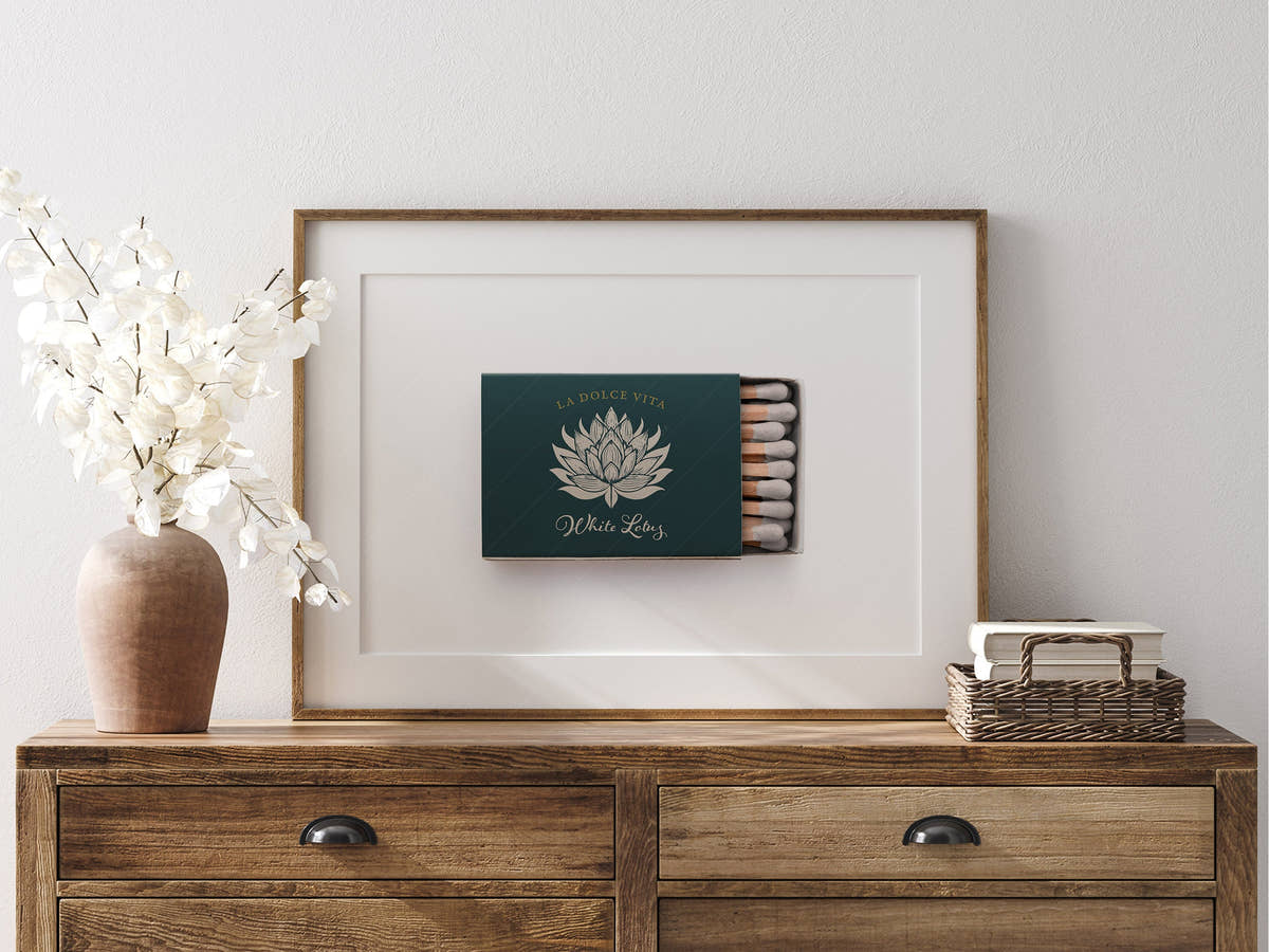 Matchbox photography, La dolce vita, White Lotus, Wall art for living room