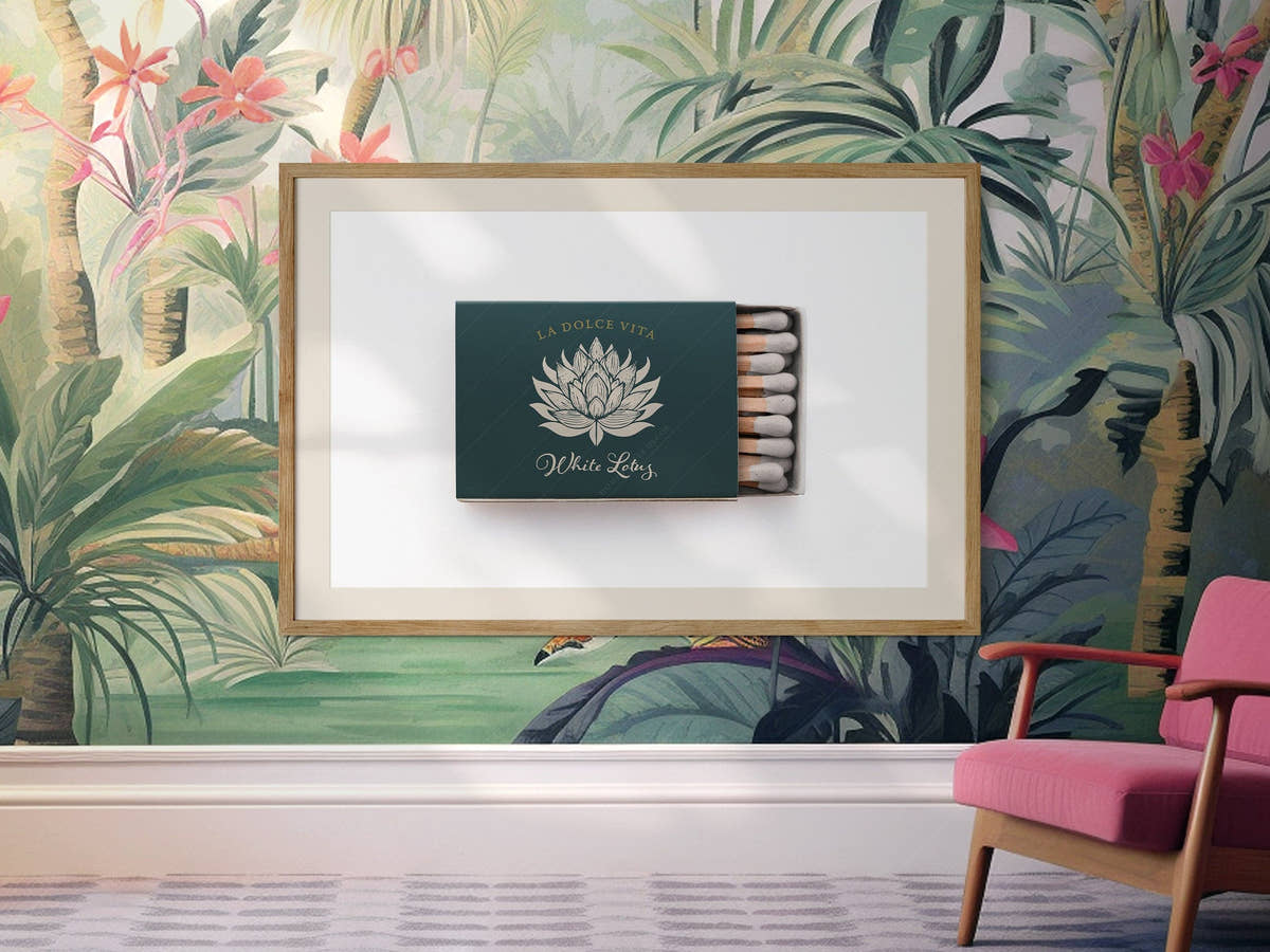 Matchbox photography, La dolce vita, White Lotus, Wall art for living room