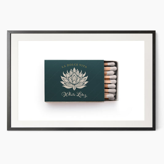 Matchbox photography, La dolce vita, White Lotus, Wall art for living room