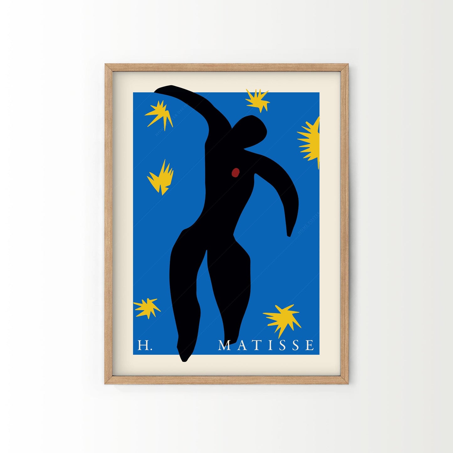 Matisse Poster, Jazz Print, Set of 2, Indigo Blue and Black