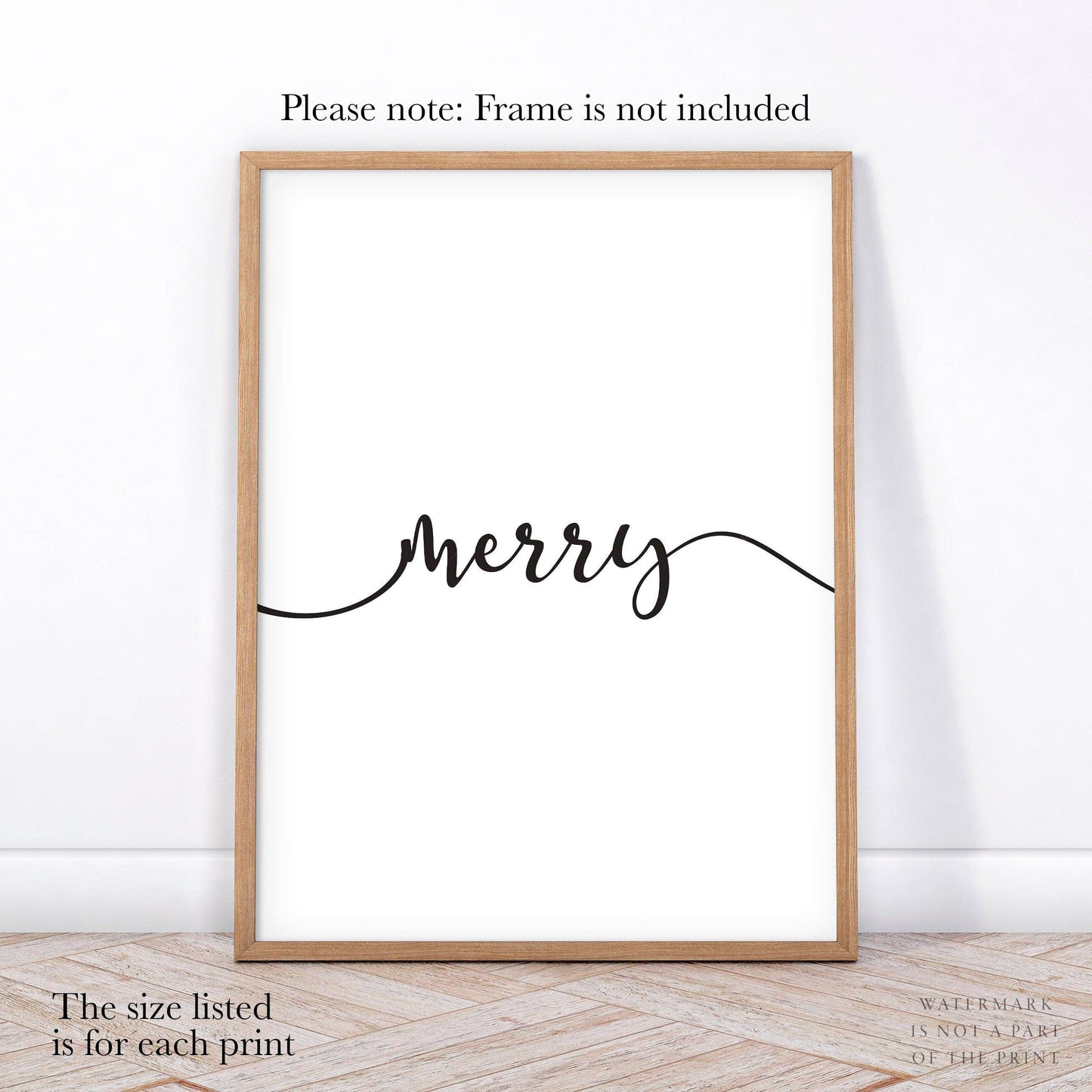 Merry Christmas Wall Art, Christmas Wall Decor, Set of 3 Prints, Party Decor