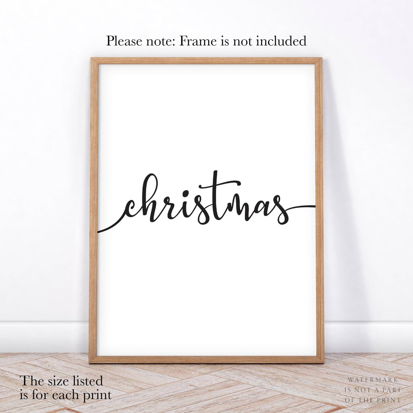 Merry Christmas Wall Art, Christmas Wall Decor, Set of 3 Prints, Party Decor