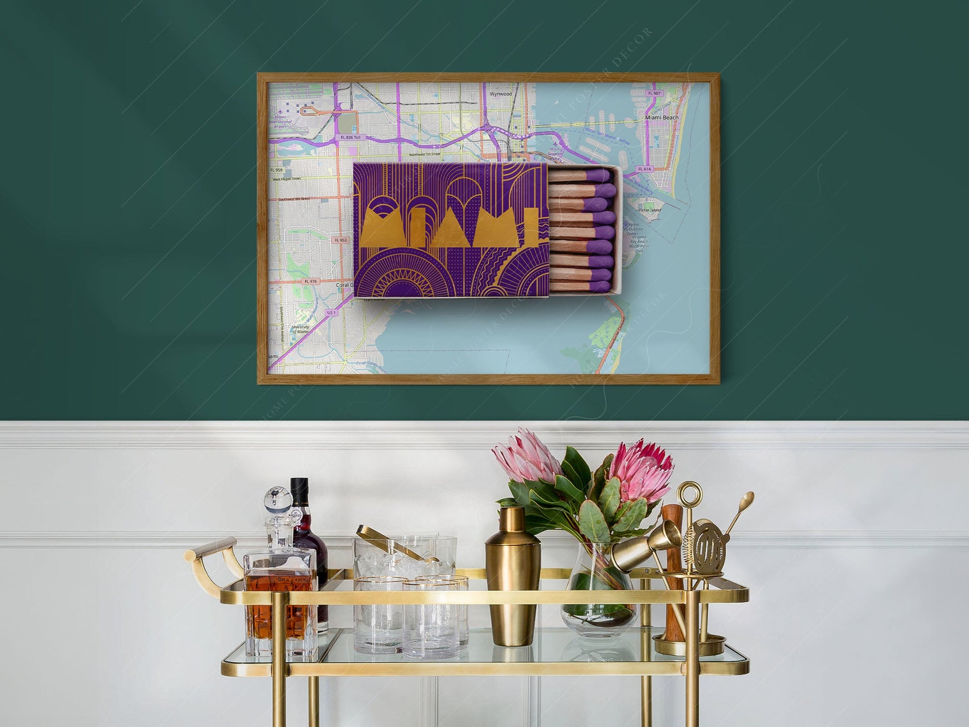 Miami Print, Matchbox Photo, Map City Wall Art