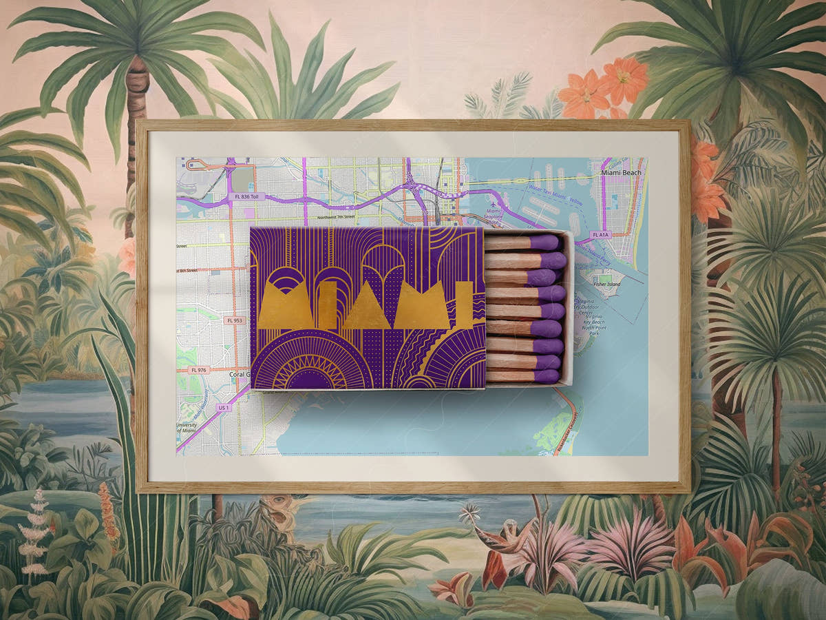 Miami Print, Matchbox Photo, Map City Wall Art