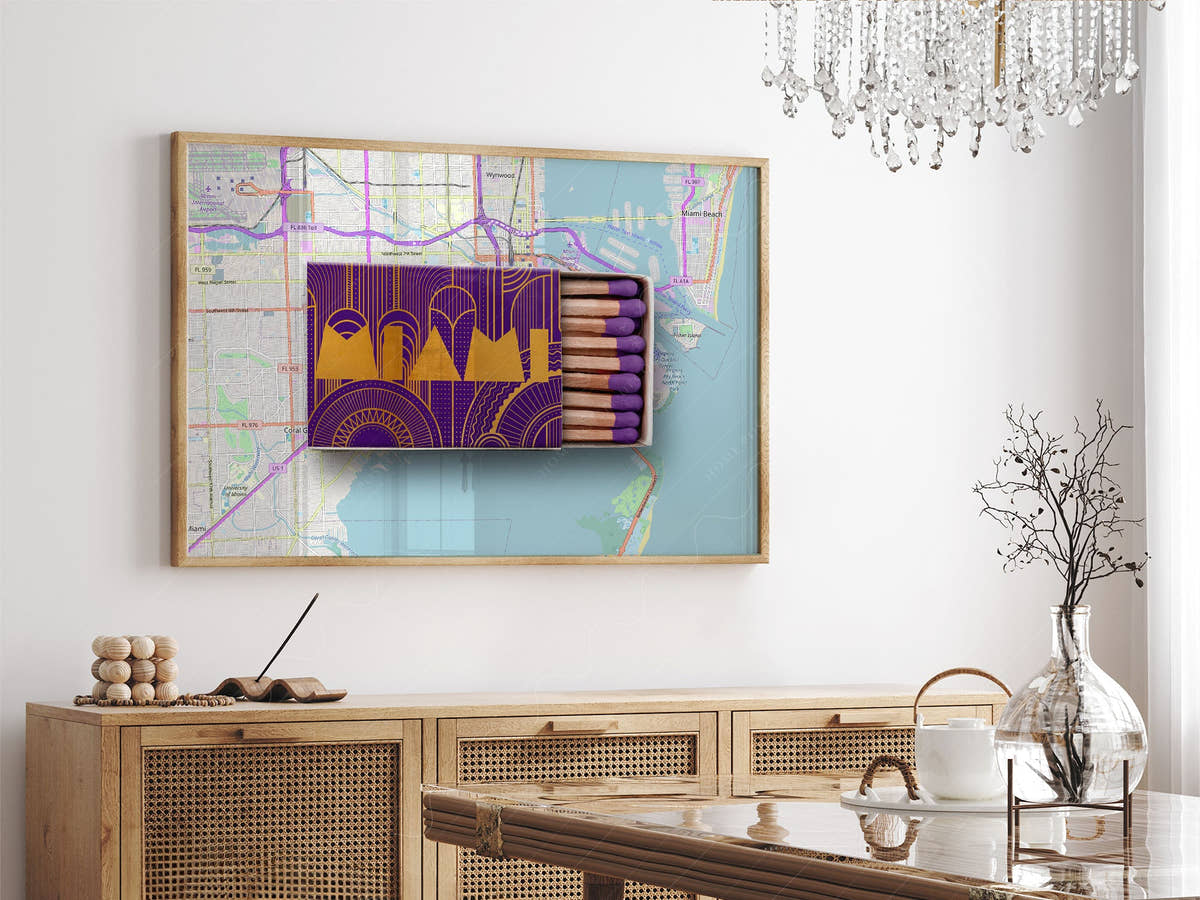Miami Print, Matchbox Photo, Map City Wall Art