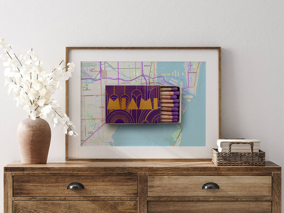 Miami Print, Matchbox Photo, Map City Wall Art