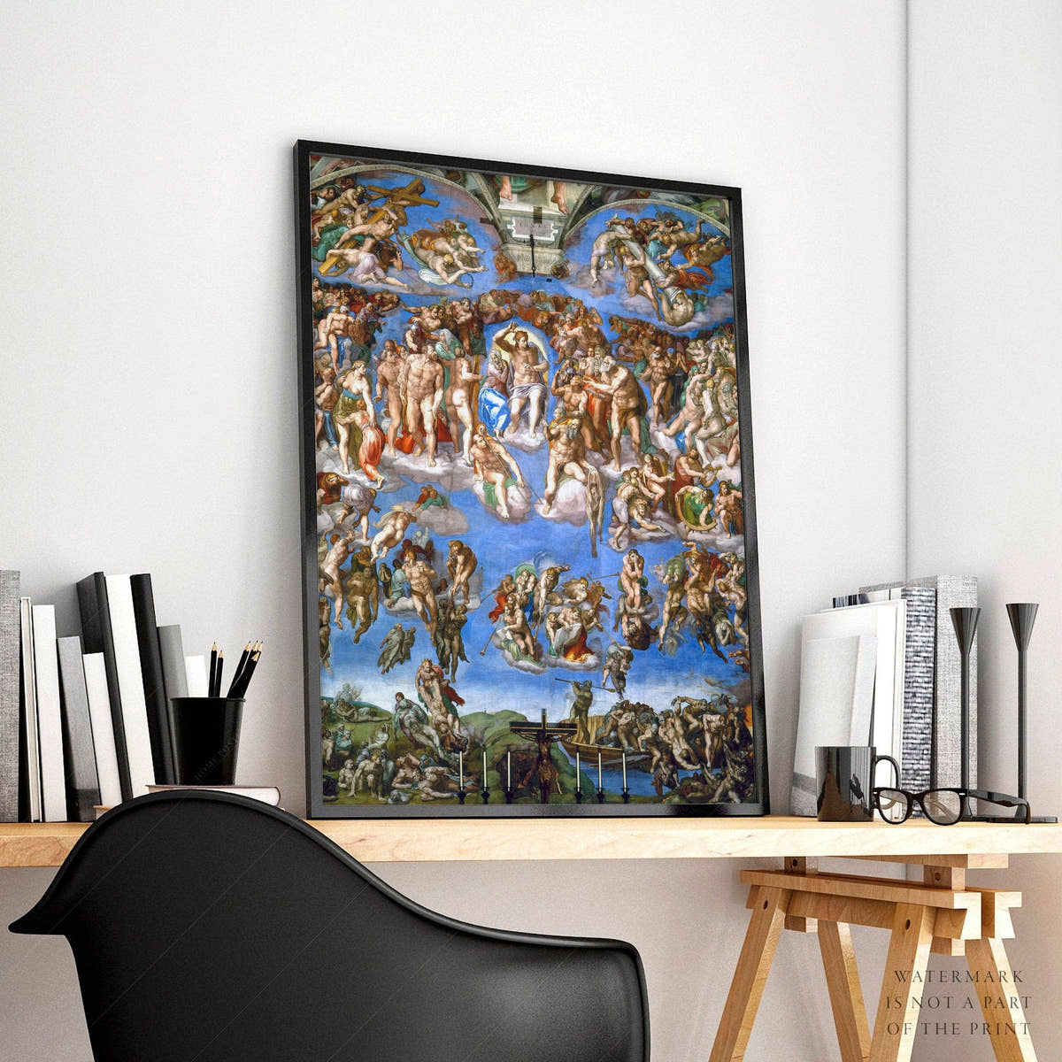 Michelangelo Buonarroti, The Last Judgment, Famous painting, Creation of Adam, Sistine Chapel Vatican