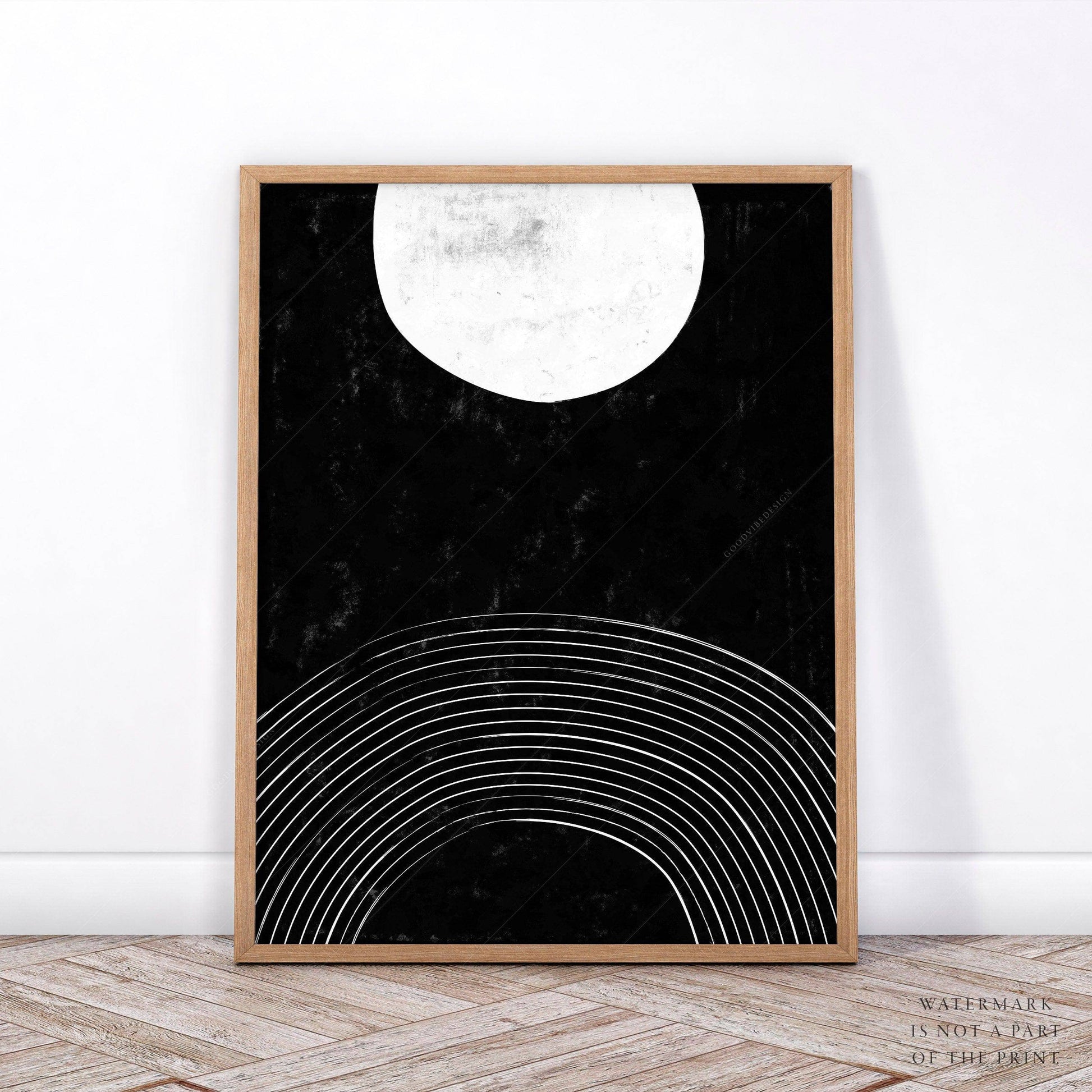 Mid Centrury Modern, 2 Piece Wall art, Black White Poster