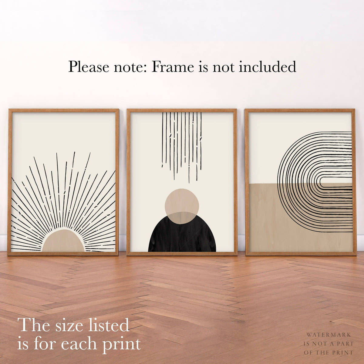 Mid-Century Modern Prints, 3 Piece Wall Art, Elegant wall decor