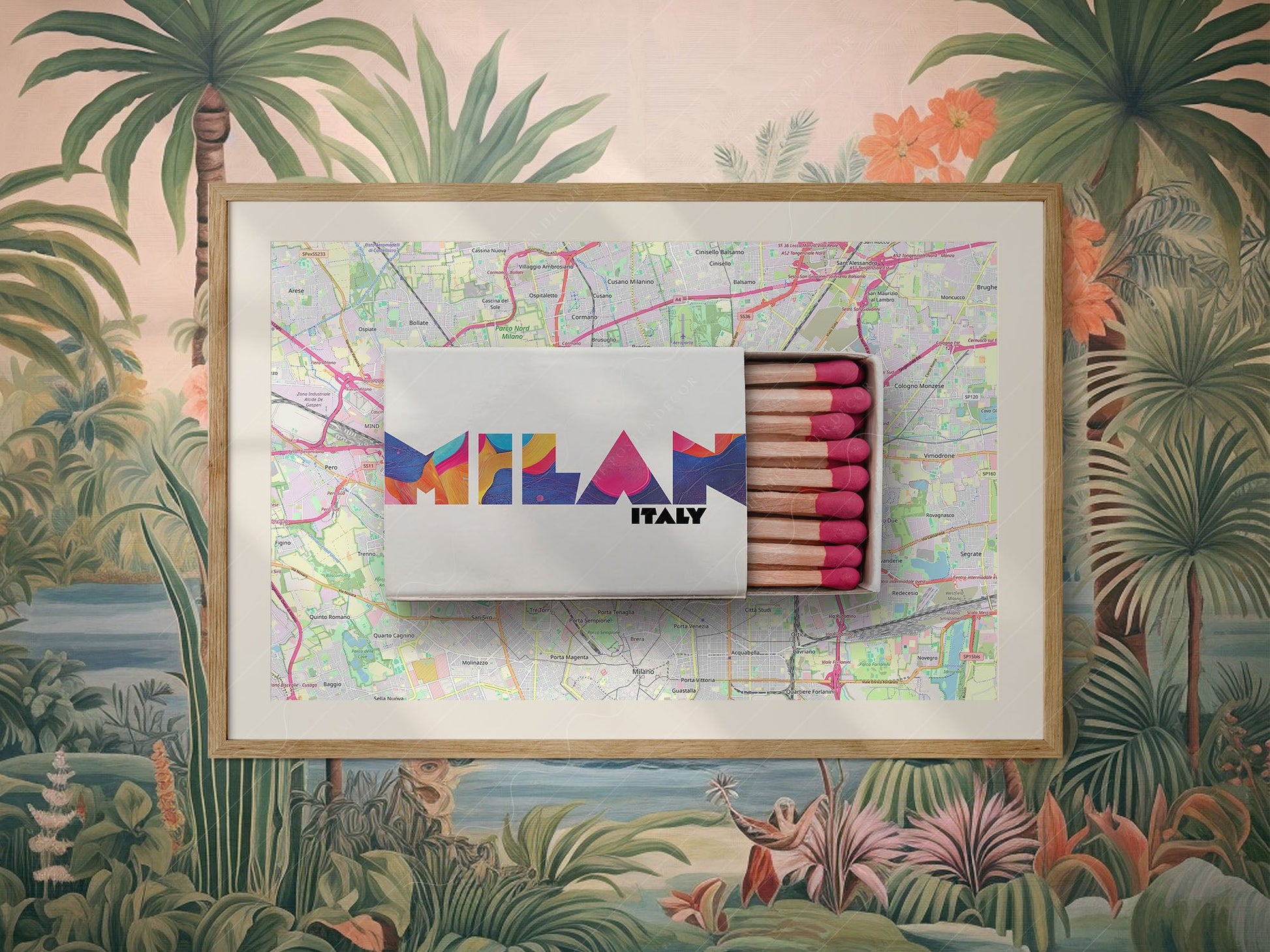 Milan Print, Matchbox Photo, Map City Wall Art