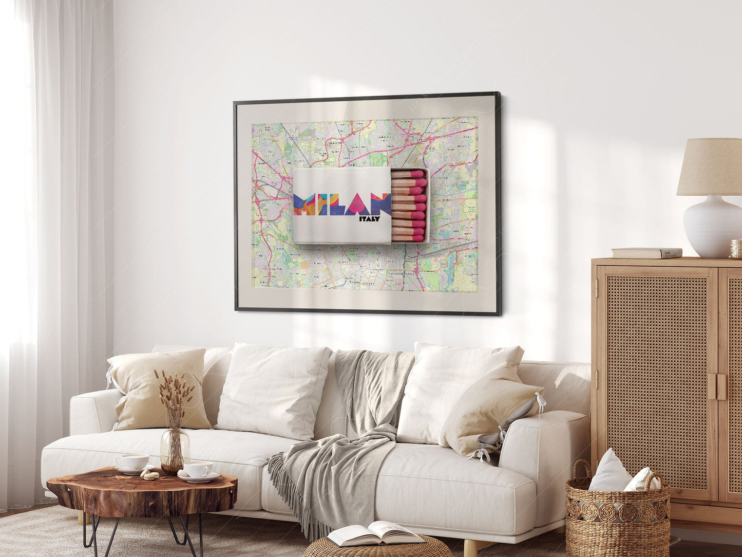 Milan Print, Matchbox Photo, Map City Wall Art