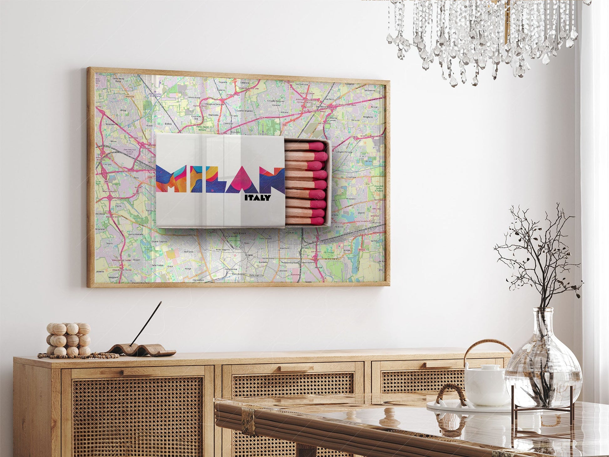 Milan Print, Matchbox Photo, Map City Wall Art