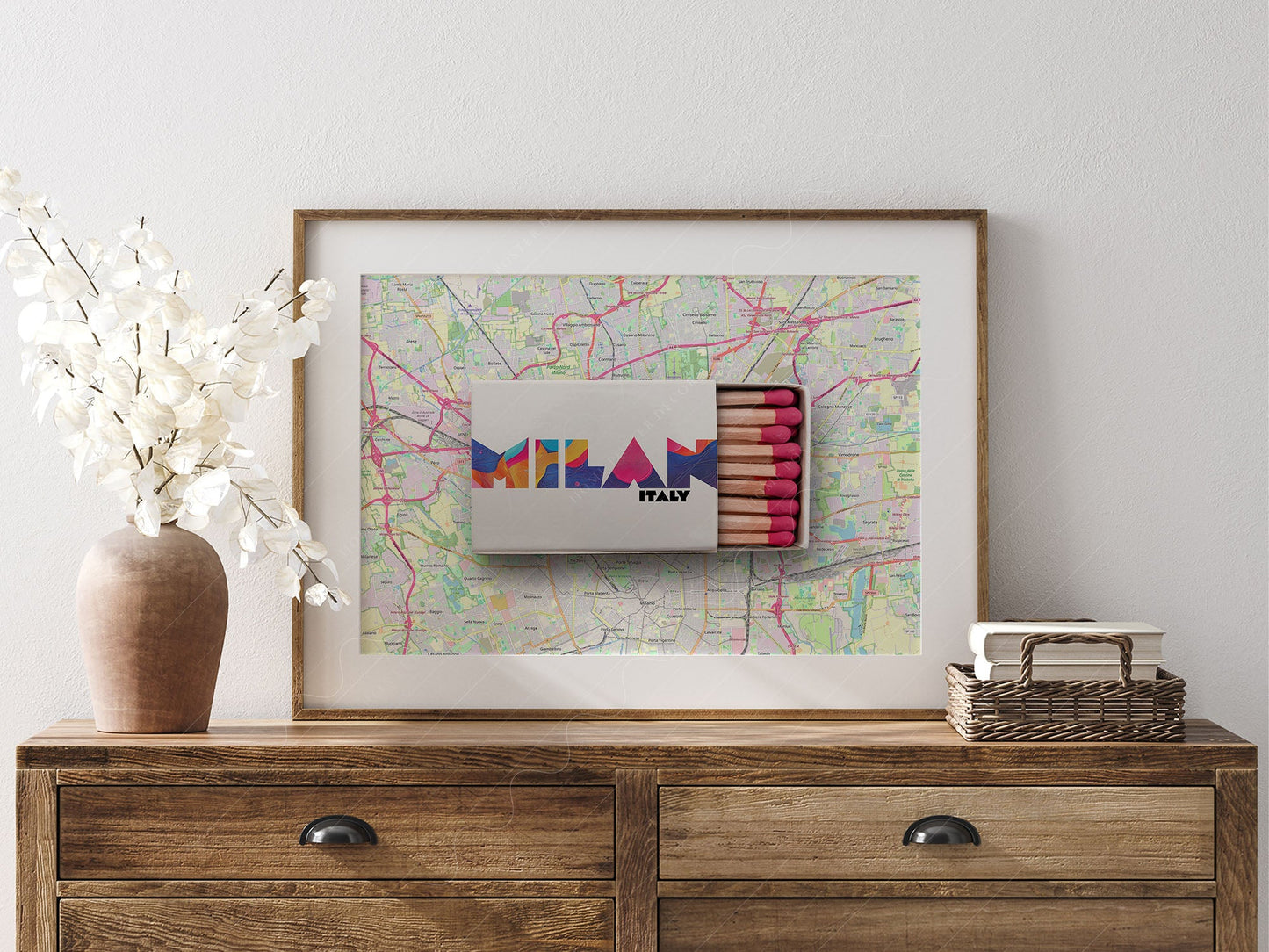 Milan Print, Matchbox Photo, Map City Wall Art