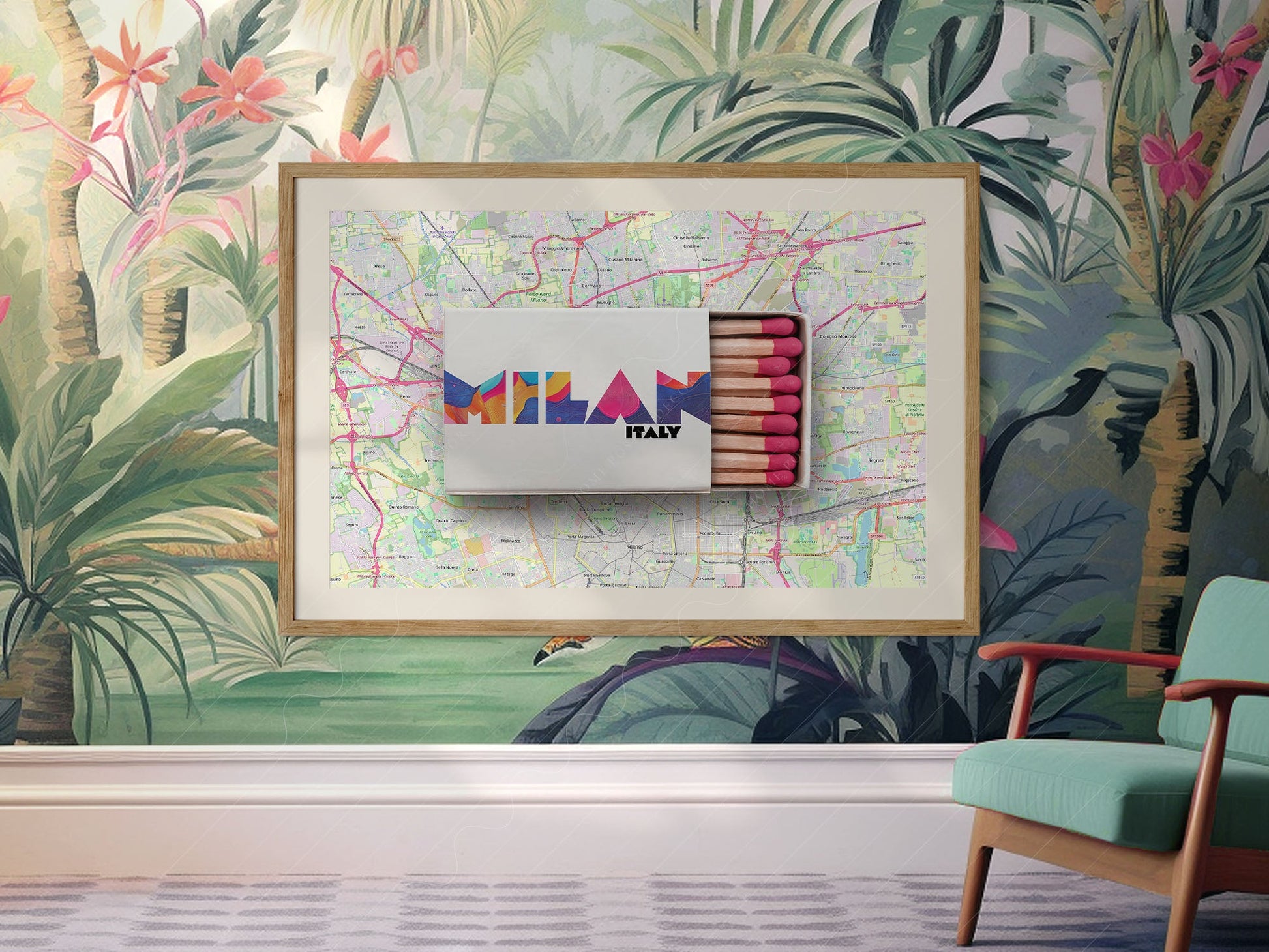 Milan Print, Matchbox Photo, Map City Wall Art