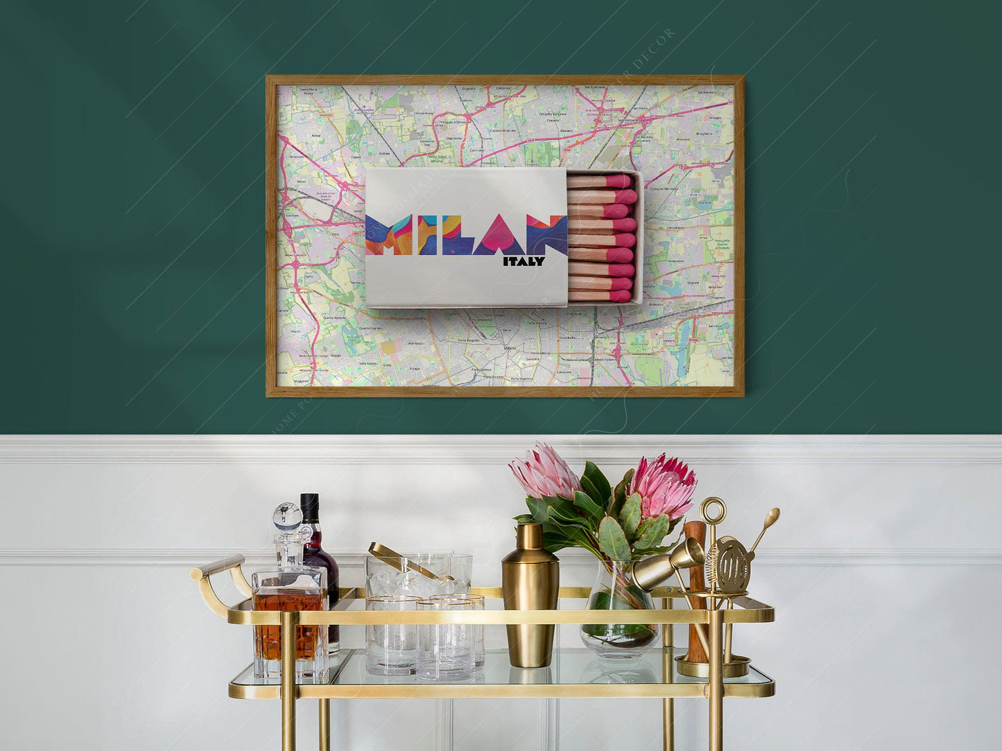 Milan Print, Matchbox Photo, Map City Wall Art