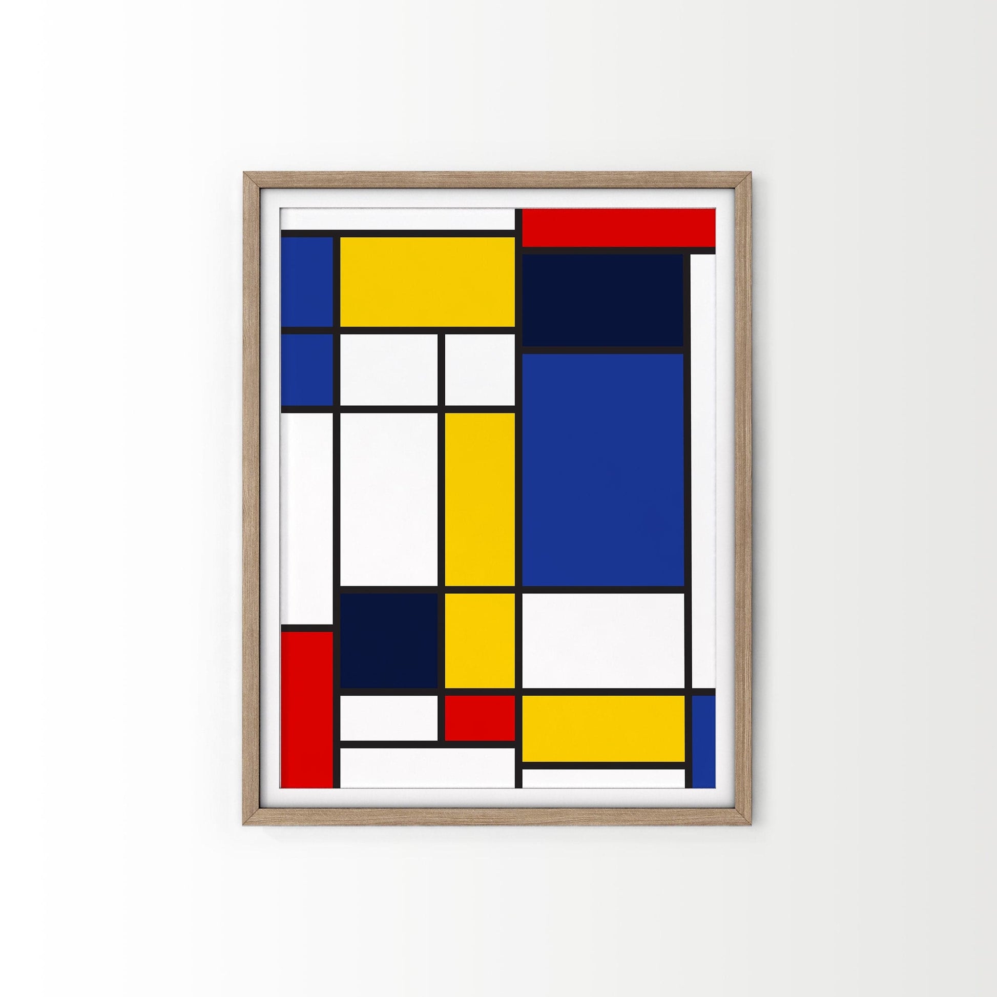 Mondrian Print, Abstract Wall Decor, Geometric Print